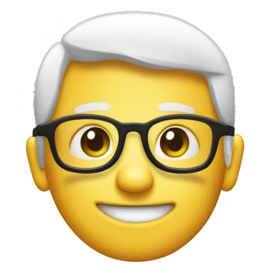 Emoji weches die brille hinten am kopf trägt sticker
