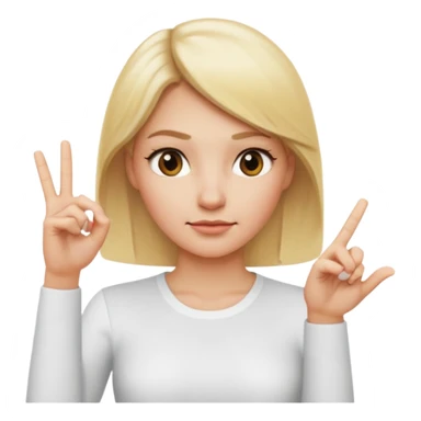 mulher loira Fazendo Gesto De “Não” em Apple iOS 10.0 sticker