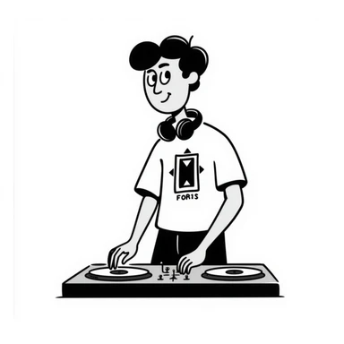 a cool DJ sticker