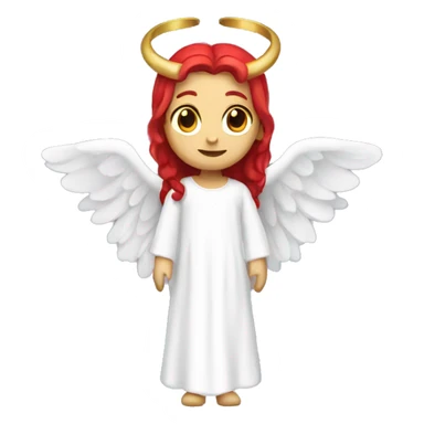 angel but red with horns sticker