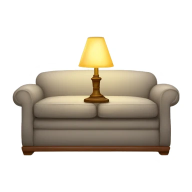 sofa with a lamp sticker