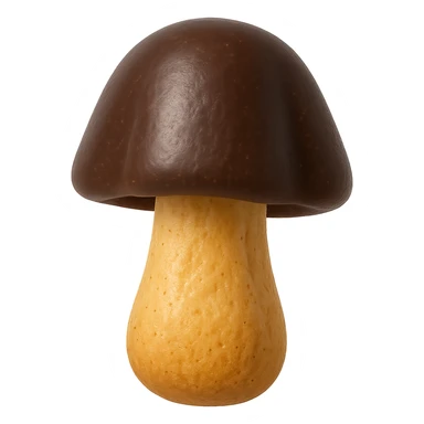 Choco Boy mushroom shaped like a cookie, front view sticker