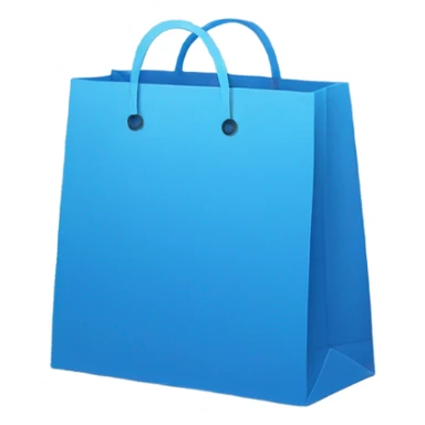 blue shopping bag that is also a chat bubble minimalistic sticker