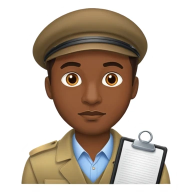 Un journaliste, de type masculin et africain. sticker