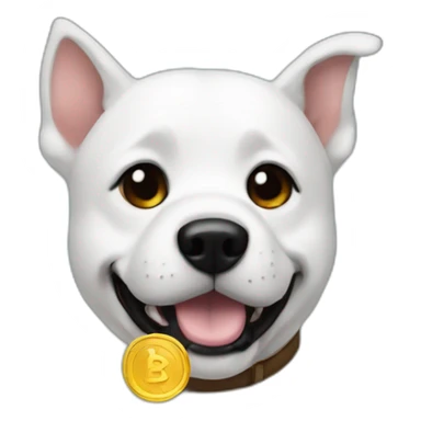 Bits dog as coin sticker