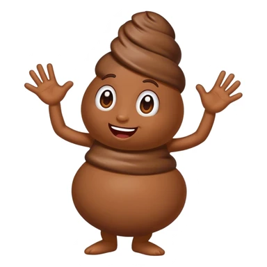 Dancing poop sticker
