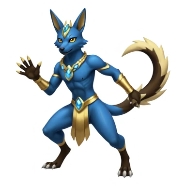 Electrike-Anubis-Lucario-Zeraora-fusion (full body) sticker