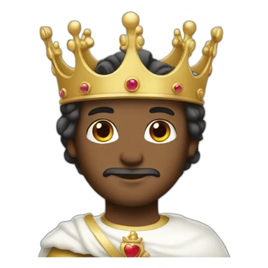white prince with a crown sticker