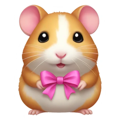 Hamster with an pink bow  sticker