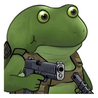 holding a gun sticker