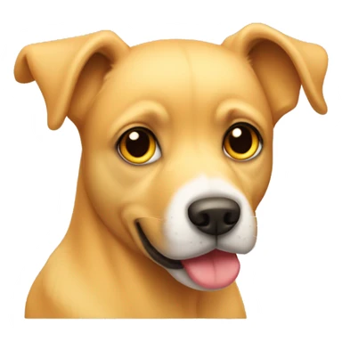 Perro con ojos de corazón color amarillo  sticker