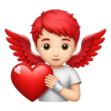 cupid heart sticker