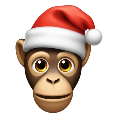 Monkey with Santa hat sticker