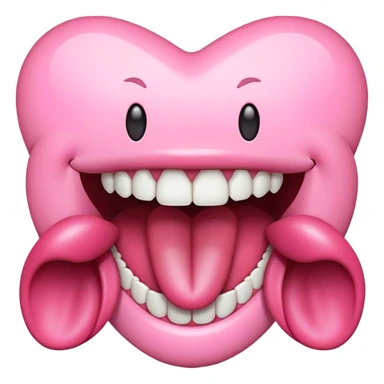 tongue teeth smile emoji sticker
