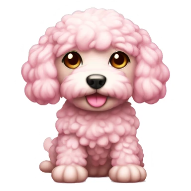 sweet pudel dog pink sticker