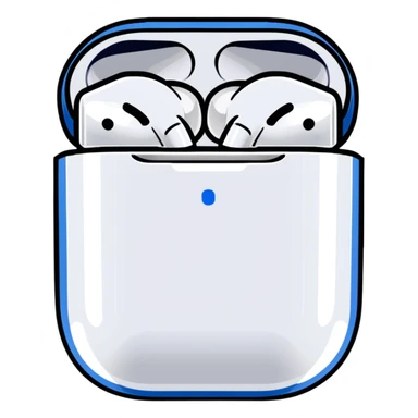 blue airpods max headphones sticker