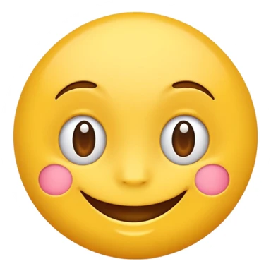 Emoji, yellow round teasing smile sticker