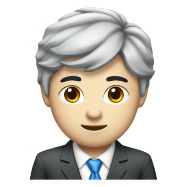 A Korean businessman in a blue tie. sticker