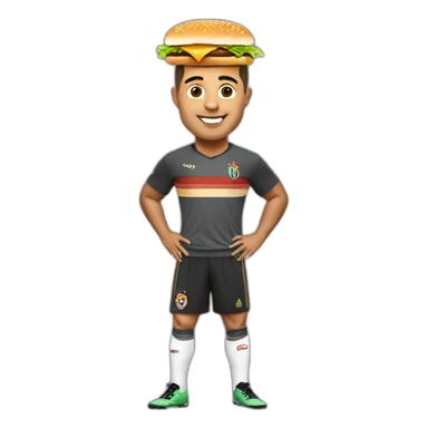 ronaldo with hamburgers sticker