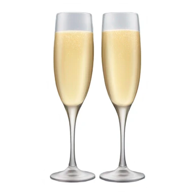 Two black champagne flutes cheering sticker