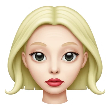 Alien with lip filler sticker