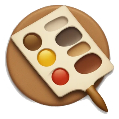 vintage brown artist palette sticker