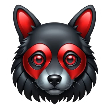 red glitter cyberpunk dog sticker