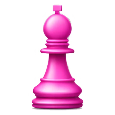 A pink chess pawn sticker