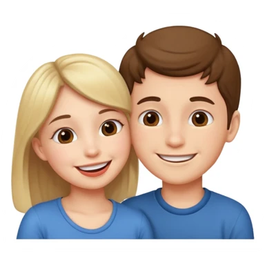 Boy and girl making out sticker