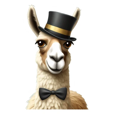 Llama with monocle sticker