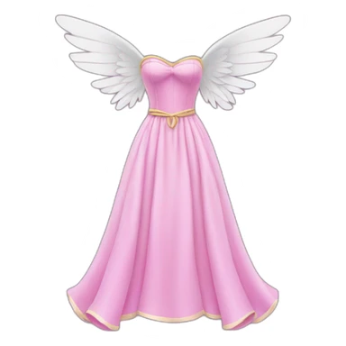 rapunzel pink dress and angel wings sticker