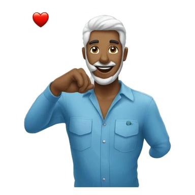  bacio e esce un cuore azzurro sticker