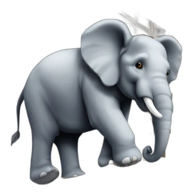 Éléphant sur un bâtiment sticker