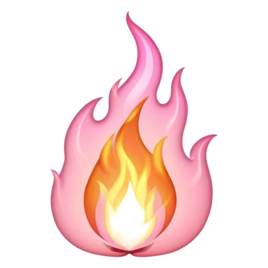 Pale pink flame sticker