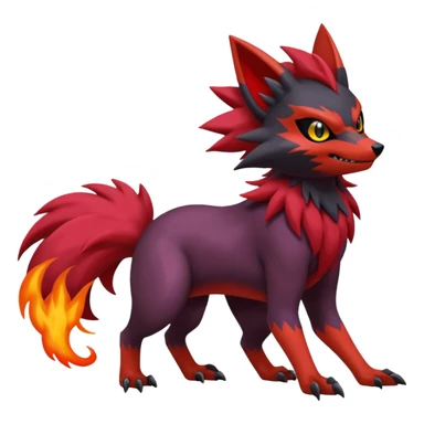 Noibat-Litten-Zoroark-Fakémon-hybrid-creature (full body)  sticker