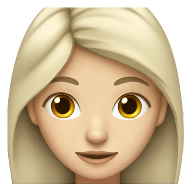 Blonde girl with a grey cat sticker