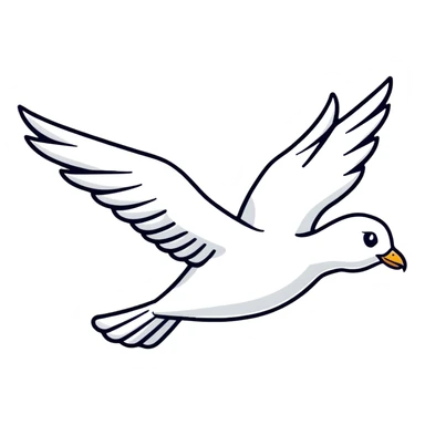flying dove with olive branch sticker