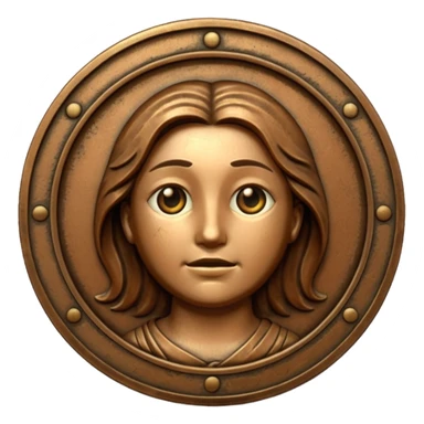 bronze coin sticker