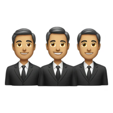 three businessman sticker