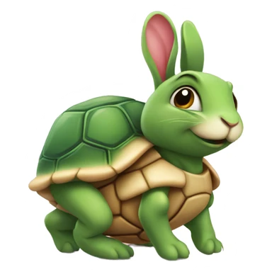 bunny love turtle sticker
