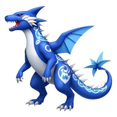 Garchomp-Wolf-Latios-fusion, full body  sticker