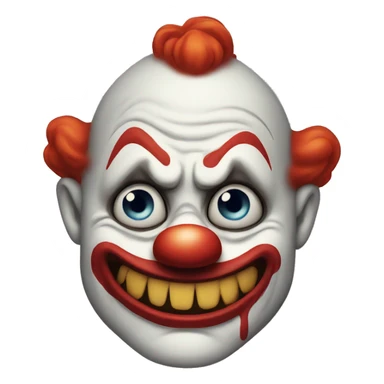 scary clown sticker