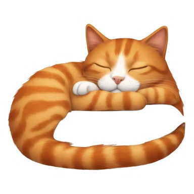 orange cat sleeping with long brown hair girl sticker