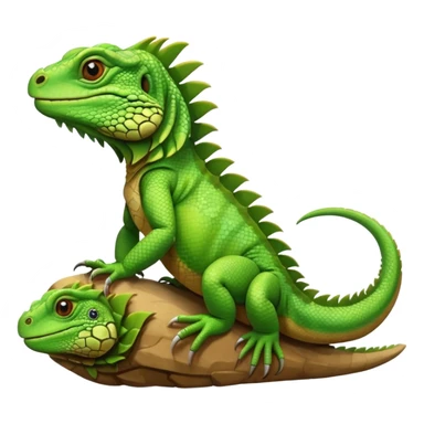 simple and cute iguana sticker