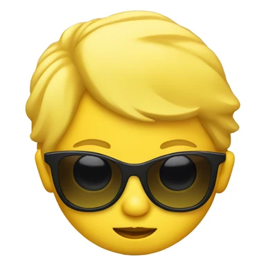 Yellow baby with sunglasses sticker