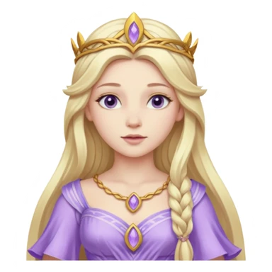 Freya, Goddess of Love from Gods and Goddesses with long blonde hair, lilac outfit sticker
