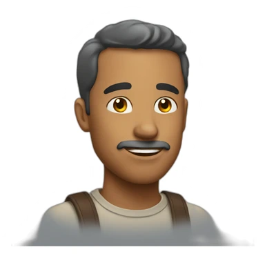 man feeling content sticker