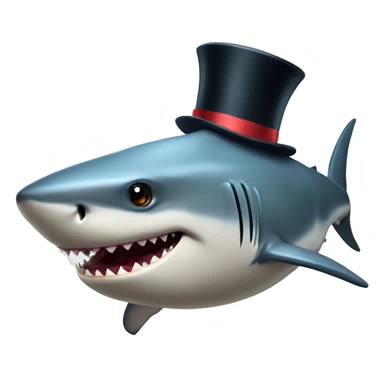 Shark with a top hat do sticker