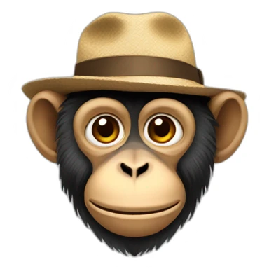 Monkey wiht a hat sticker