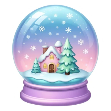 Pastel melted snow globe sticker